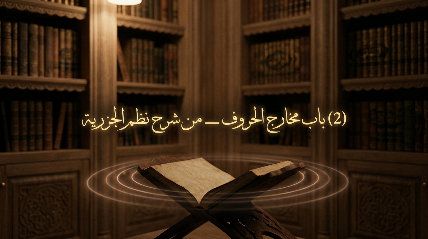 (2) باب مخارج الحروف — من شرح نظم الجزرية - Image 1