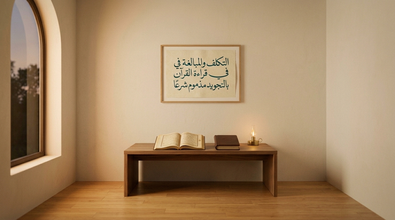 التكلف والمبالغة في قراءة القرآن بالتجويد مذموم شرعًا - Image 1